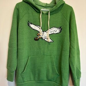 Majestic Green Hoodie with White Eagle Design NWOT